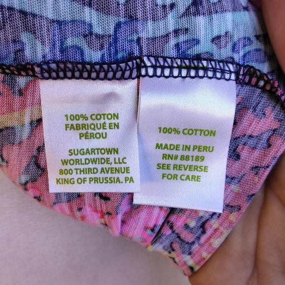 Lilly Pulitzer Double V Electric Feeling Cotton Tank Top Size Small - Picture 9 of 9